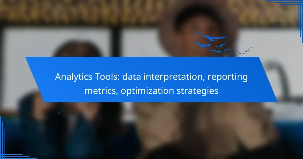 Analytics Tools: data interpretation, reporting metrics, optimization strategies