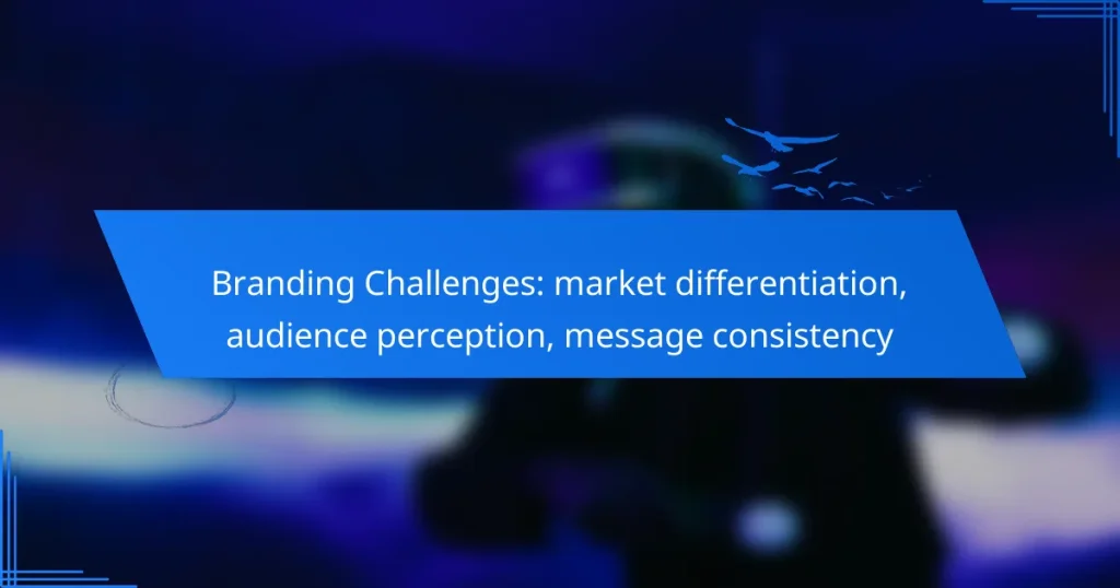 Branding Challenges: market differentiation, audience perception, message consistency