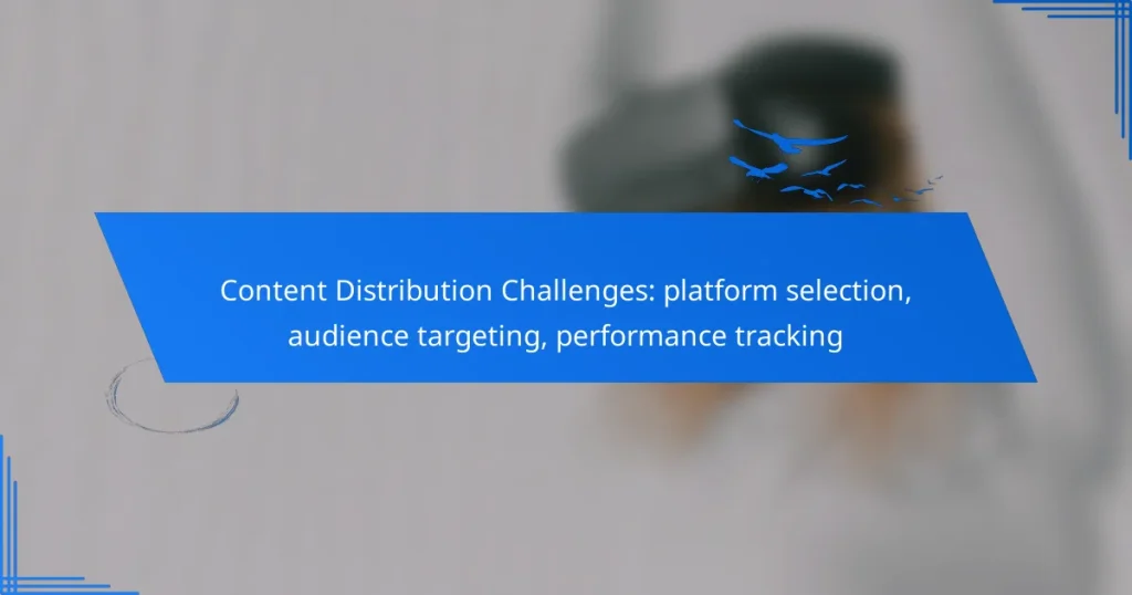 Content Distribution Challenges: platform selection, audience targeting, performance tracking