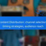 Content Distribution: channel selection, timing strategies, audience reach