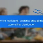Content Marketing: audience engagement, storytelling, distribution