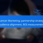 Influencer Marketing: partnership strategies, audience alignment, ROI measurement