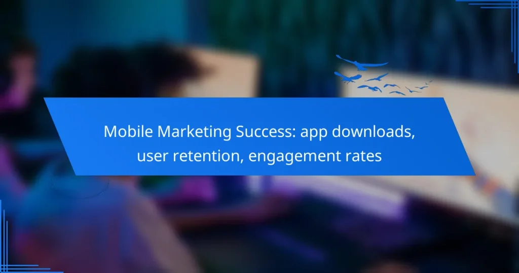 Mobile Marketing Success: app downloads, user retention, engagement rates