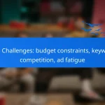 PPC Challenges: budget constraints, keyword competition, ad fatigue