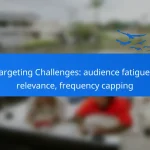 Retargeting Challenges: audience fatigue, ad relevance, frequency capping