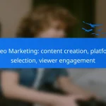Video Marketing: content creation, platform selection, viewer engagement