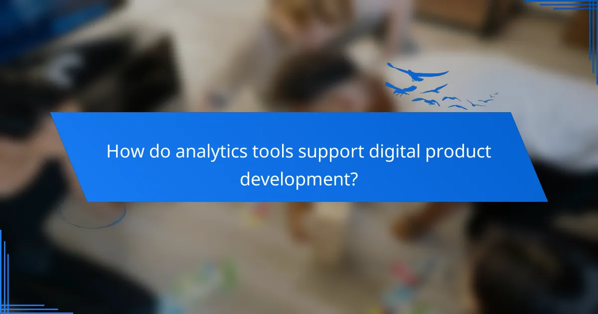 How do analytics tools support digital product development?
